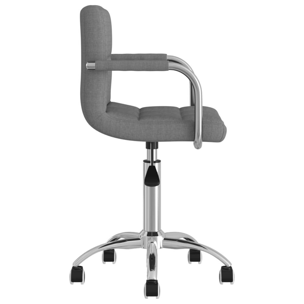 Chaise pivotante de bureau Gris clair Tissu Chaises de bureau vidaXL