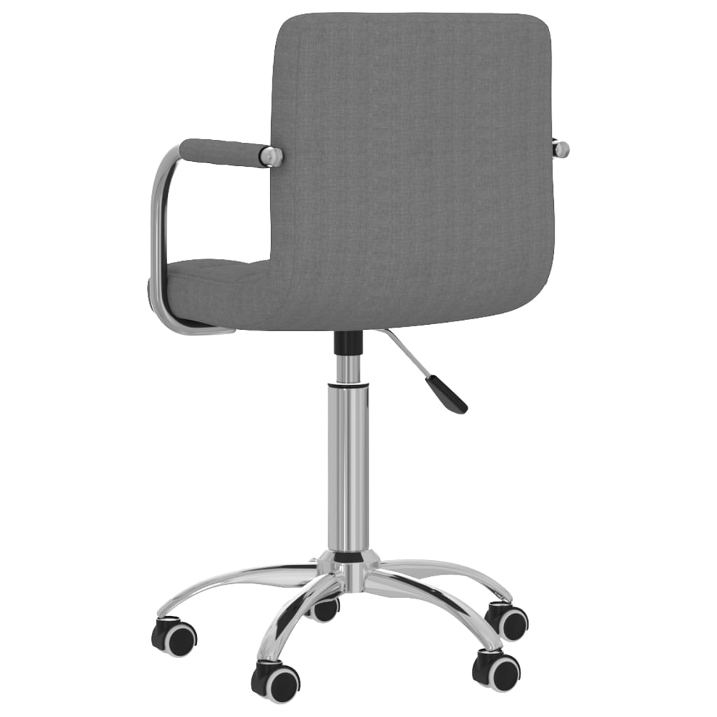 Chaise pivotante de bureau Gris clair Tissu Chaises de bureau vidaXL