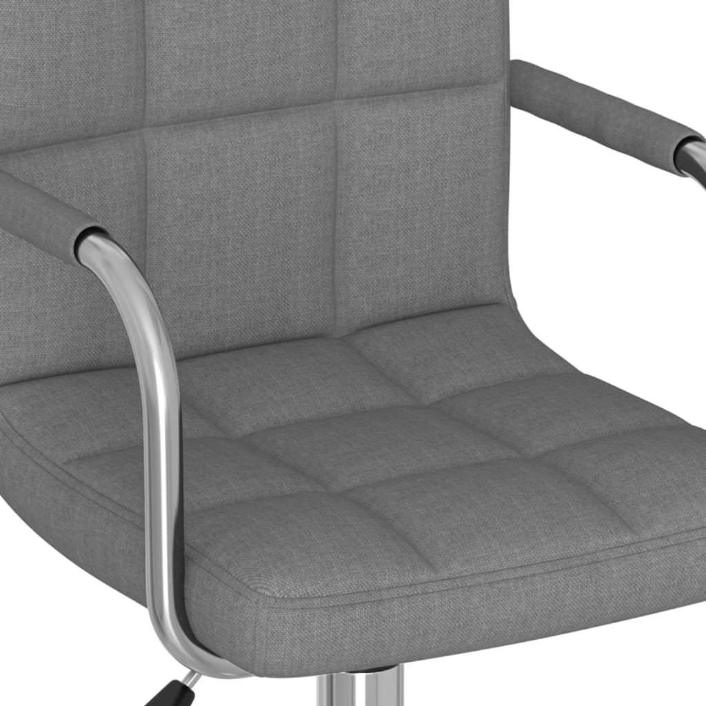 Chaise pivotante de bureau Gris clair Tissu Chaises de bureau vidaXL