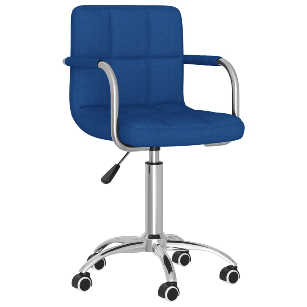 Chaise pivotante de bureau Bleu Tissu Chaises de bureau vidaXL