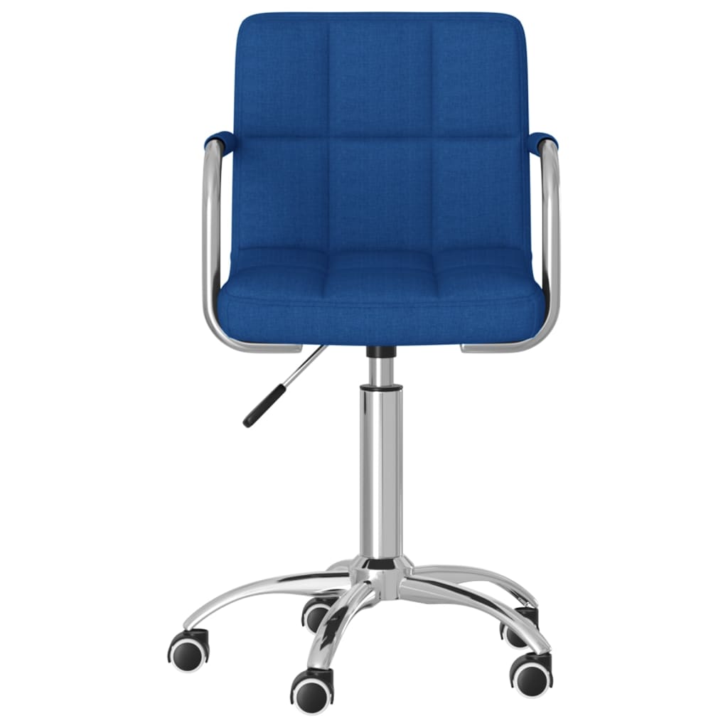 Chaise pivotante de bureau Bleu Tissu Chaises de bureau vidaXL