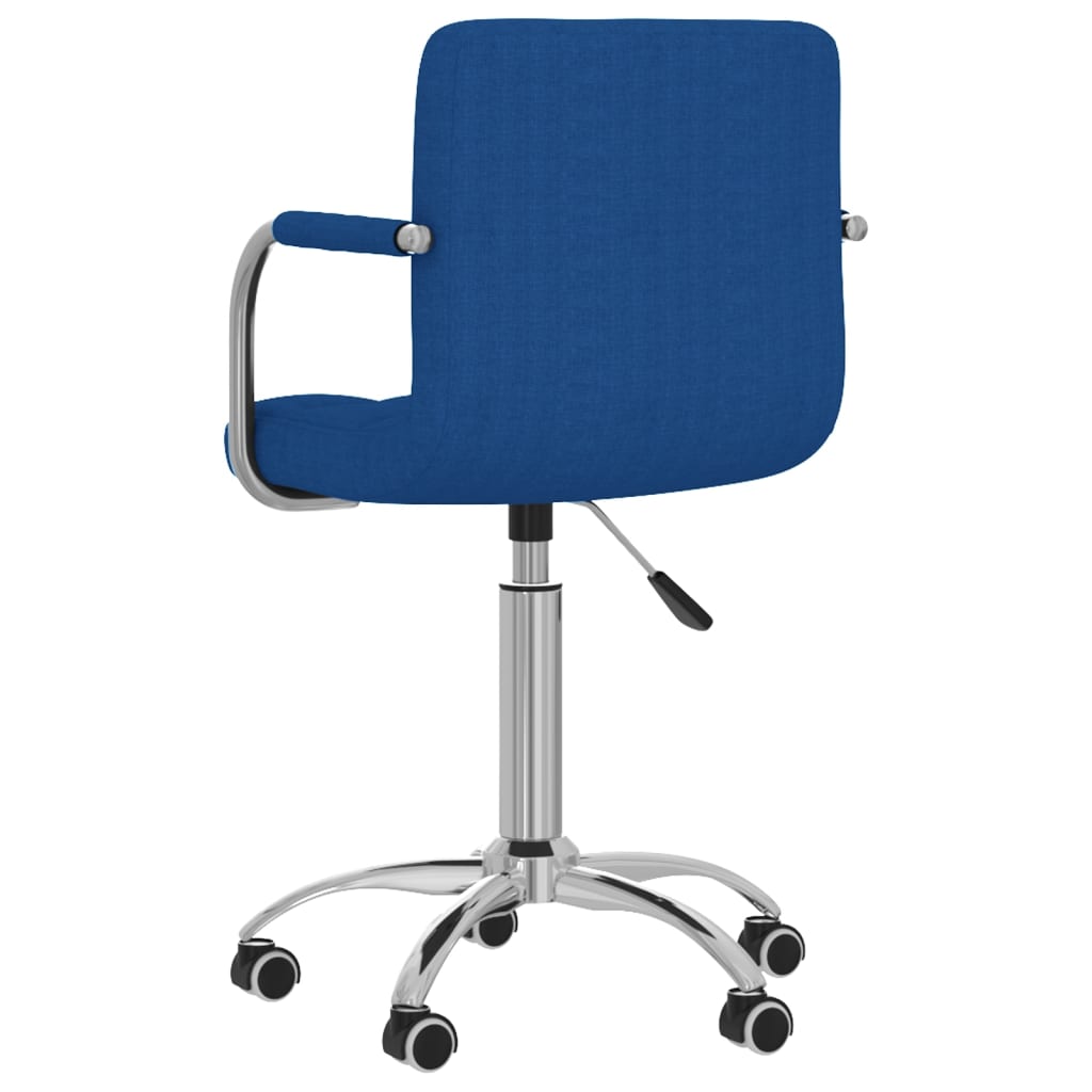 Chaise pivotante de bureau Bleu Tissu Chaises de bureau vidaXL