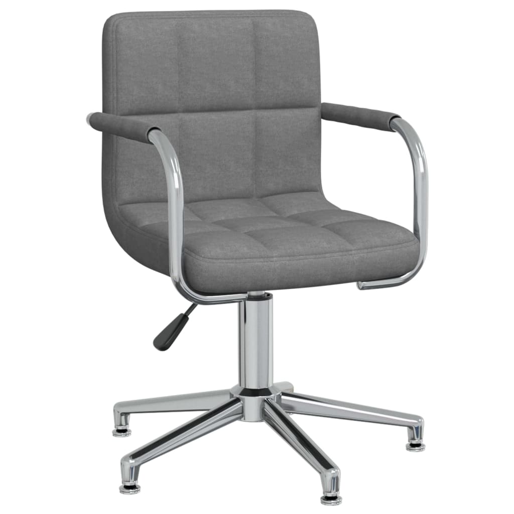 Chaise pivotante de bureau Gris clair Tissu Chaises de bureau vidaXL