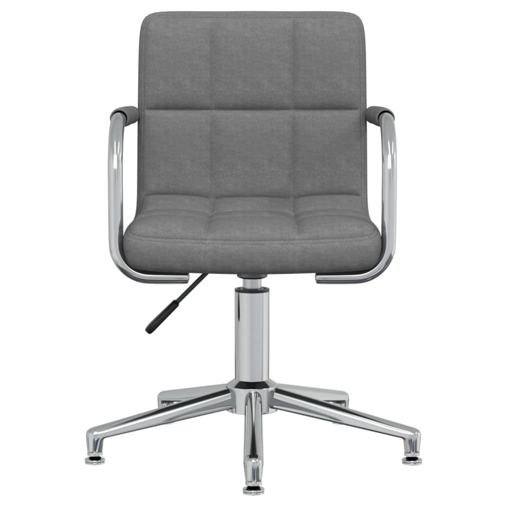 Chaise pivotante de bureau Gris clair Tissu Chaises de bureau vidaXL