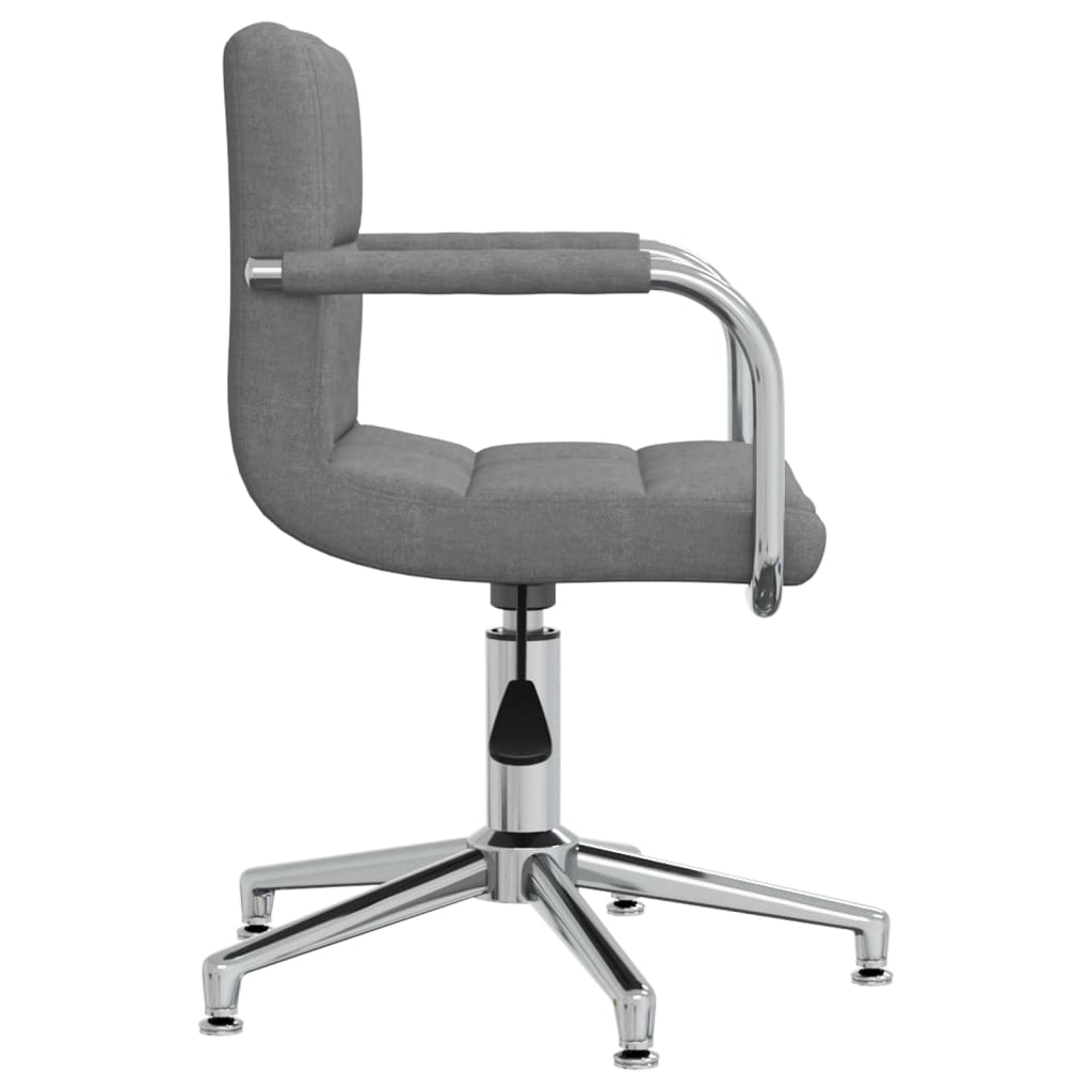 Chaise pivotante de bureau Gris clair Tissu Chaises de bureau vidaXL