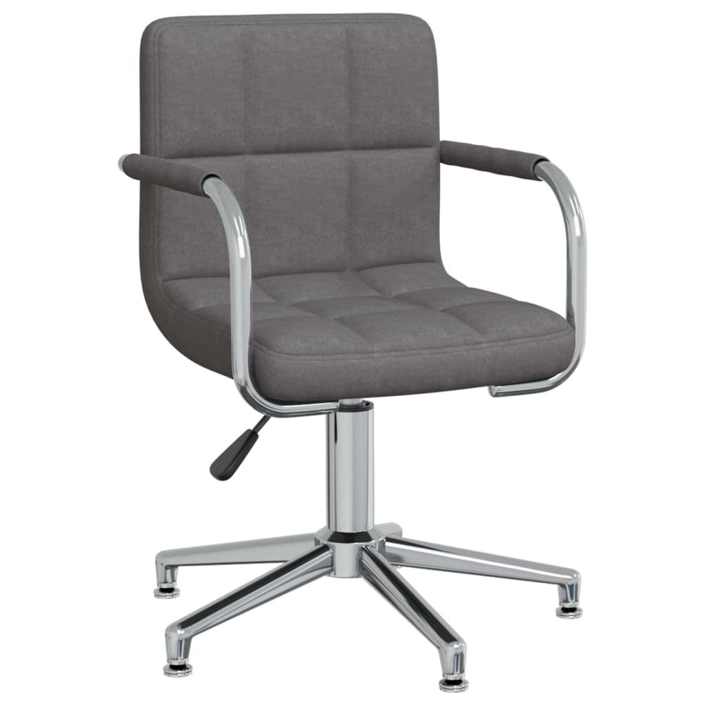 Chaise pivotante de bureau Gris foncé Tissu Chaises de bureau vidaXL