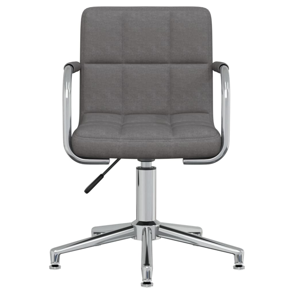 Chaise pivotante de bureau Gris foncé Tissu Chaises de bureau vidaXL