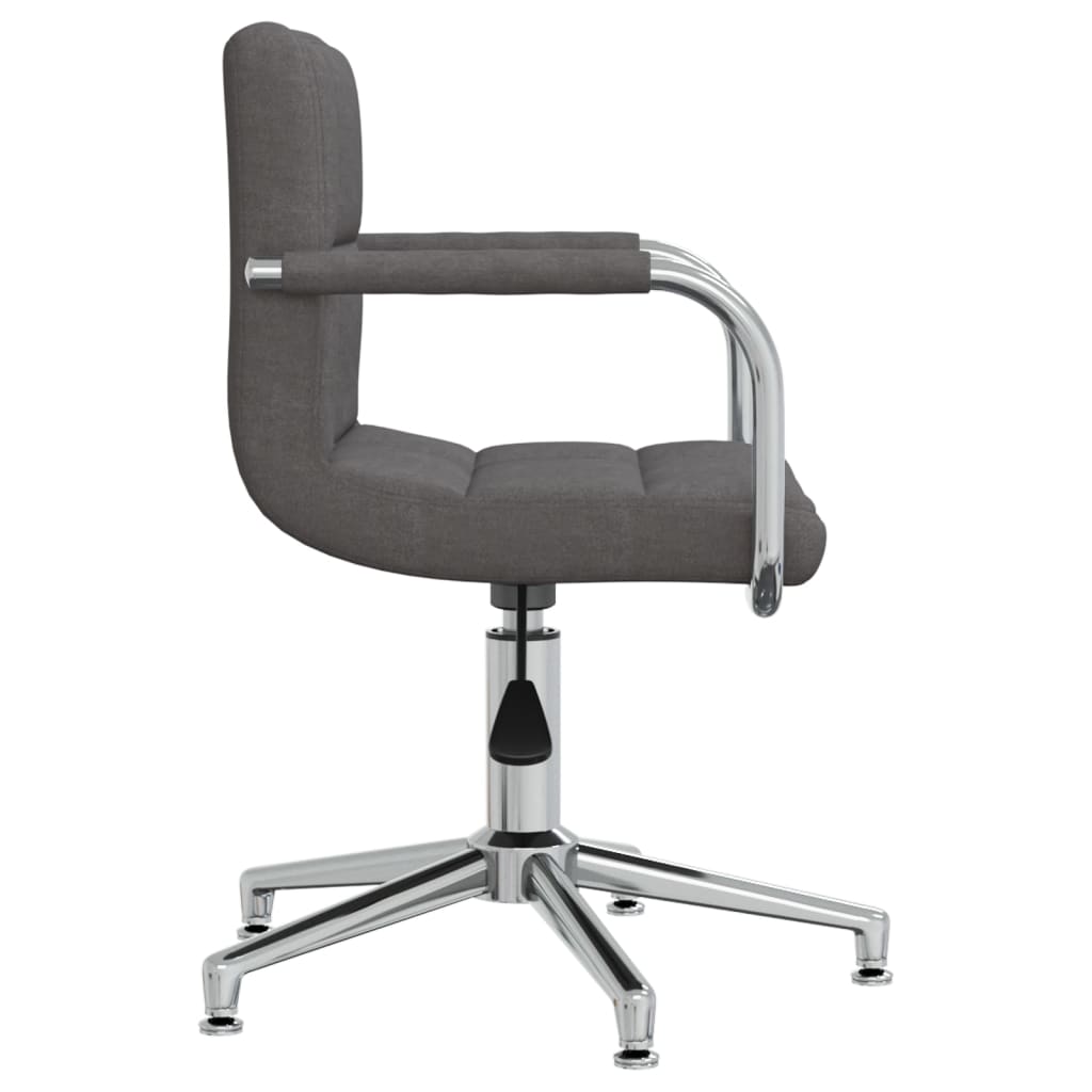 Chaise pivotante de bureau Gris foncé Tissu Chaises de bureau vidaXL