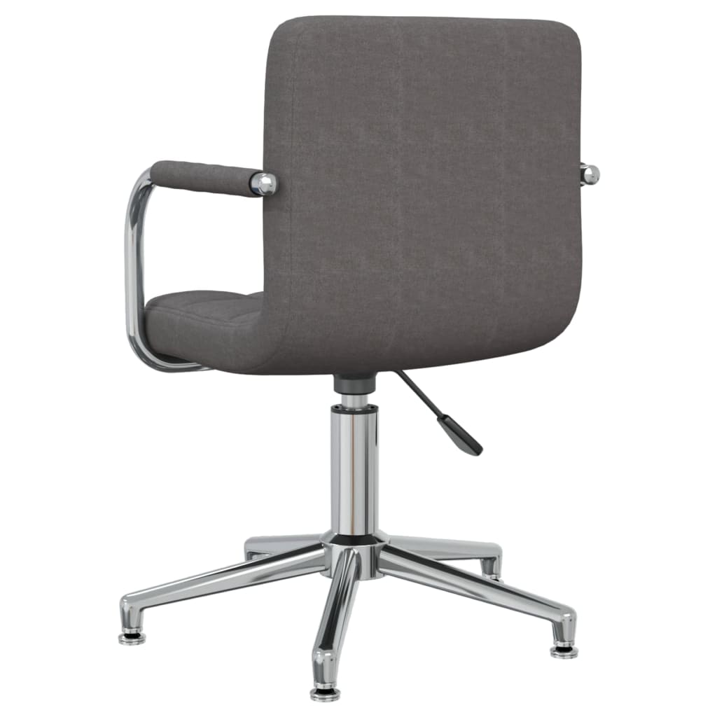 Chaise pivotante de bureau Gris foncé Tissu Chaises de bureau vidaXL