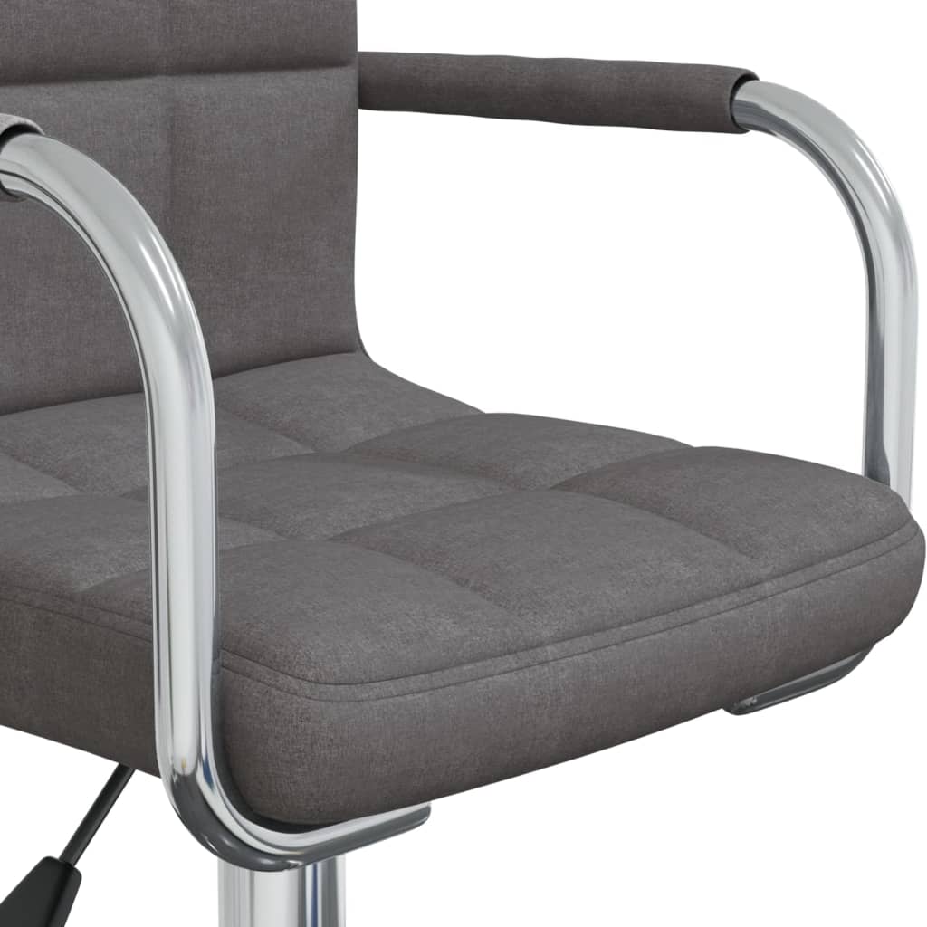 Chaise pivotante de bureau Gris foncé Tissu Chaises de bureau vidaXL