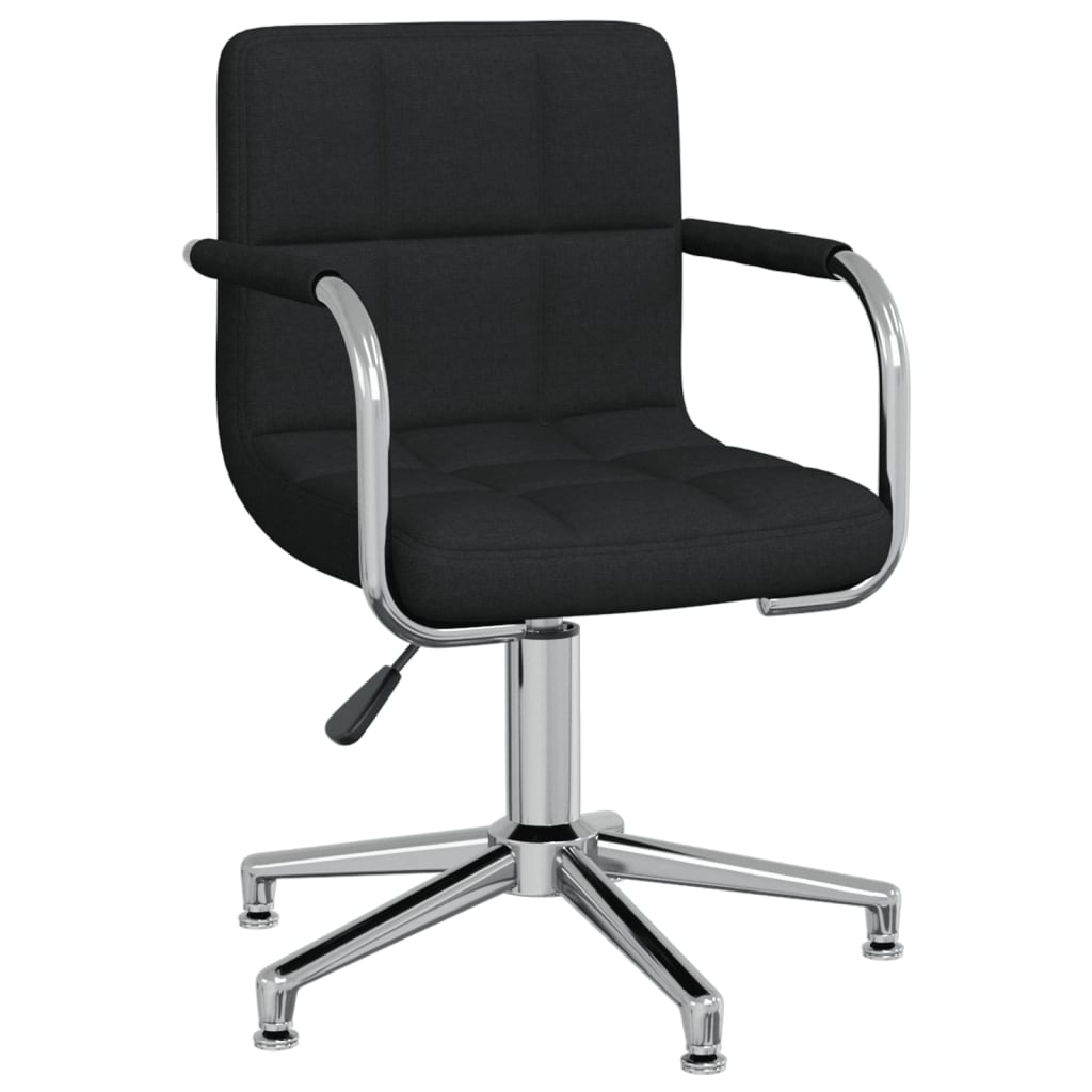 Chaise pivotante de bureau Noir Tissu Chaises de bureau vidaXL