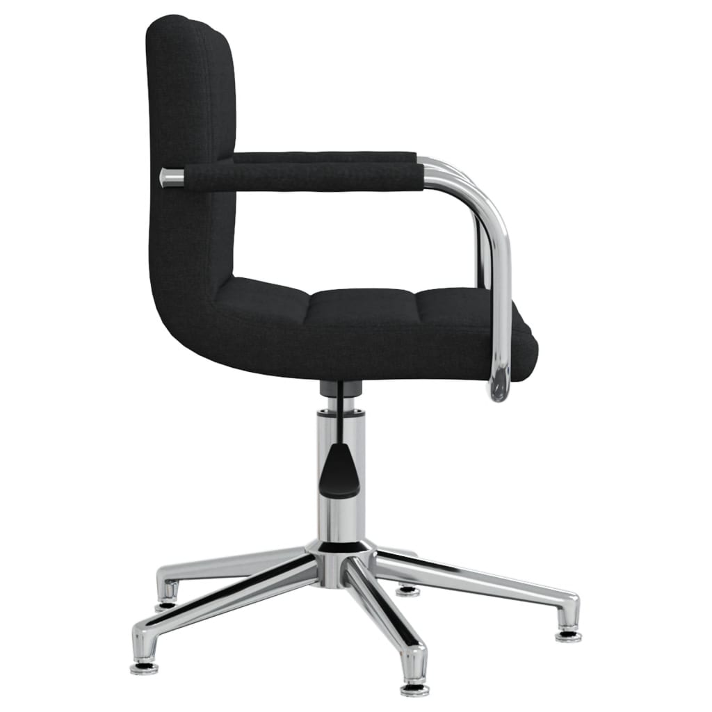 Chaise pivotante de bureau Noir Tissu Chaises de bureau vidaXL