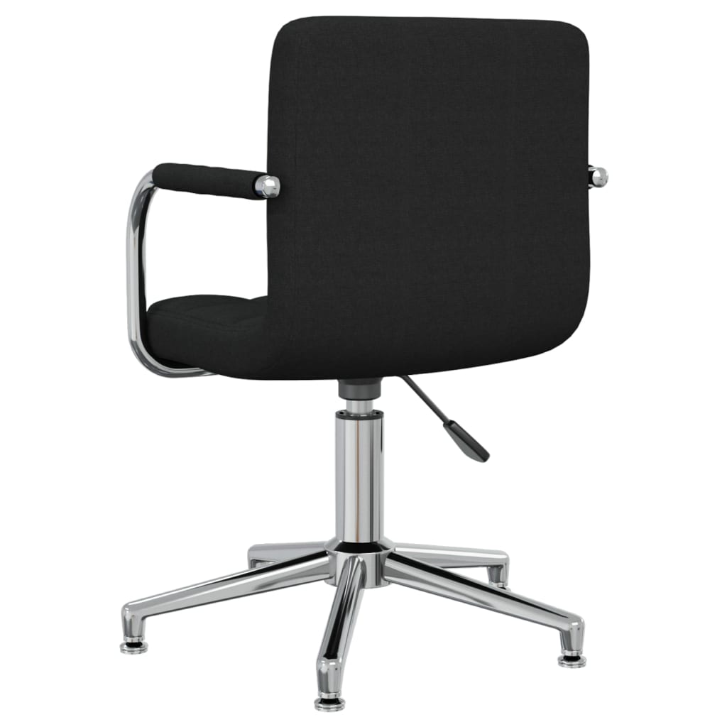 Chaise pivotante de bureau Noir Tissu Chaises de bureau vidaXL