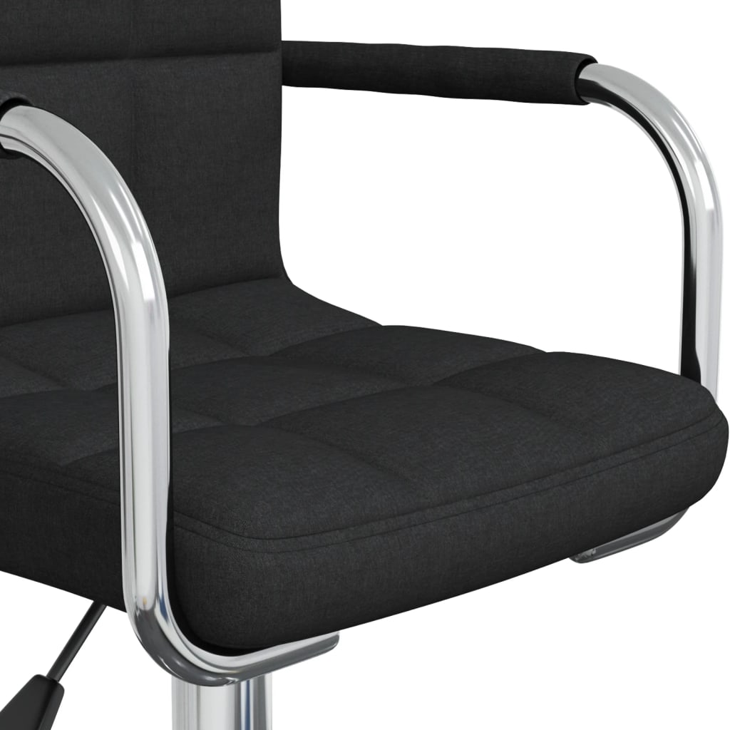 Chaise pivotante de bureau Noir Tissu Chaises de bureau vidaXL