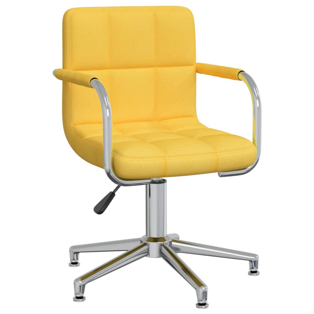 Chaise pivotante de bureau Jaune moutarde Tissu Chaises de bureau vidaXL