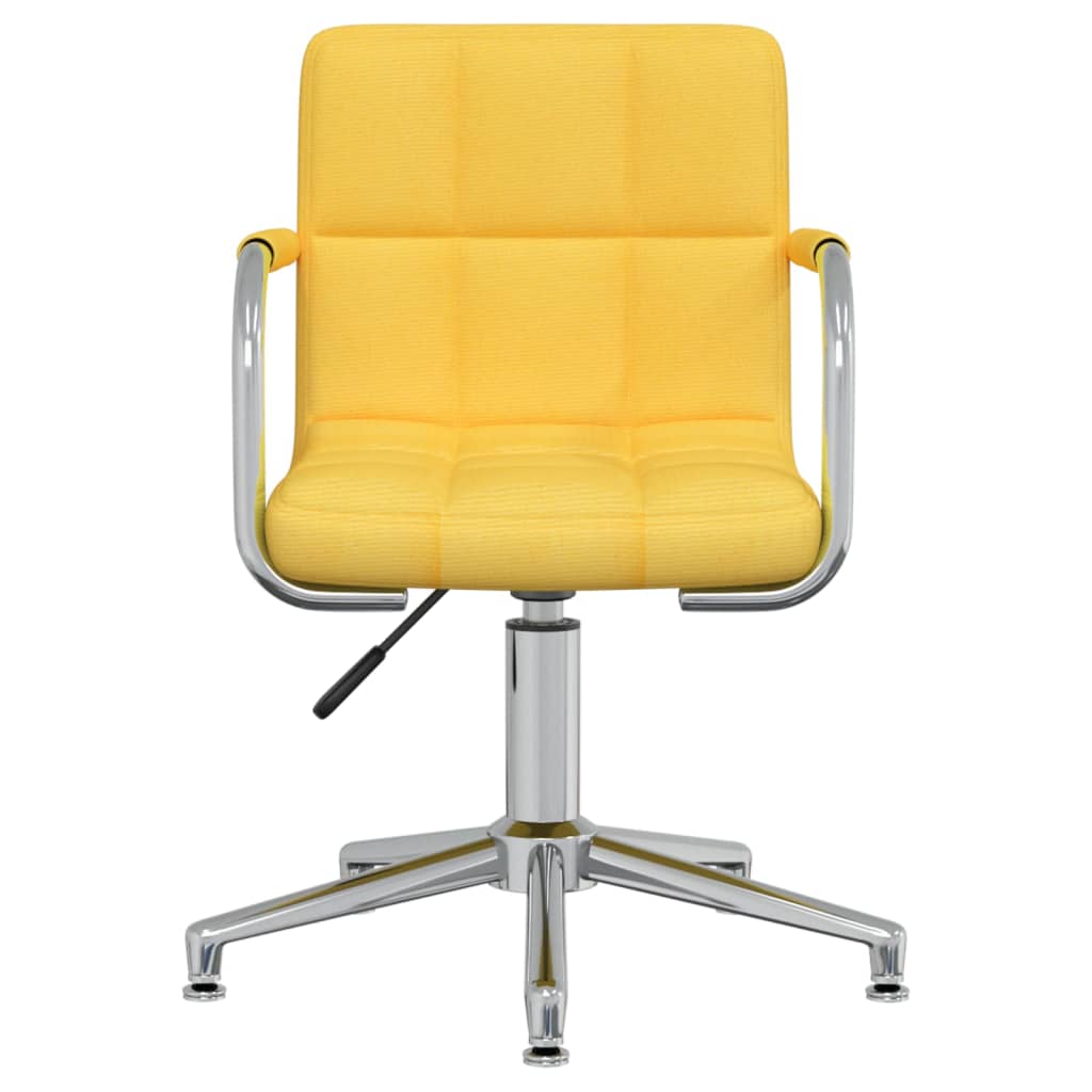 Chaise pivotante de bureau Jaune moutarde Tissu Chaises de bureau vidaXL