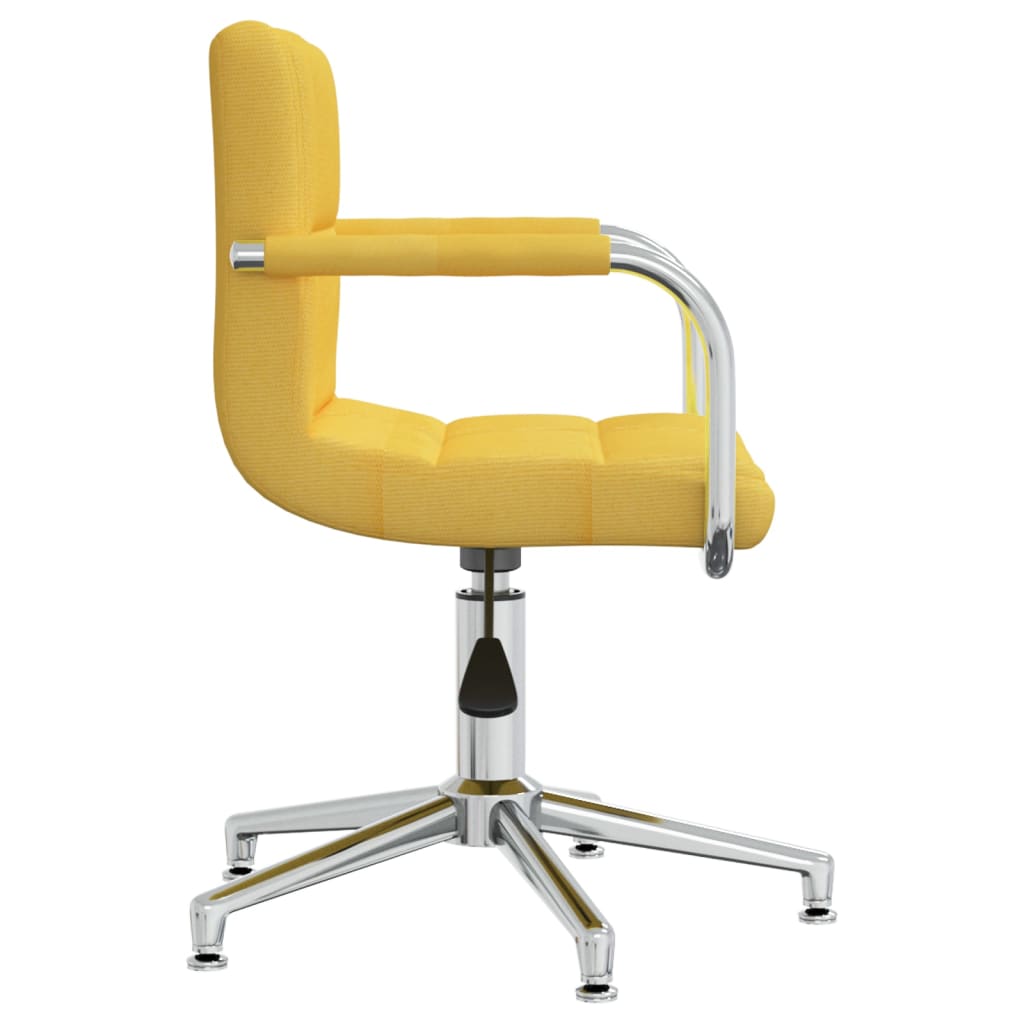 Chaise pivotante de bureau Jaune moutarde Tissu Chaises de bureau vidaXL