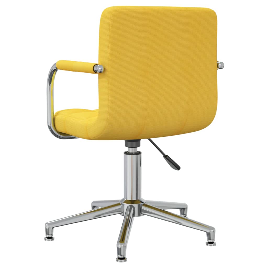 Chaise pivotante de bureau Jaune moutarde Tissu Chaises de bureau vidaXL