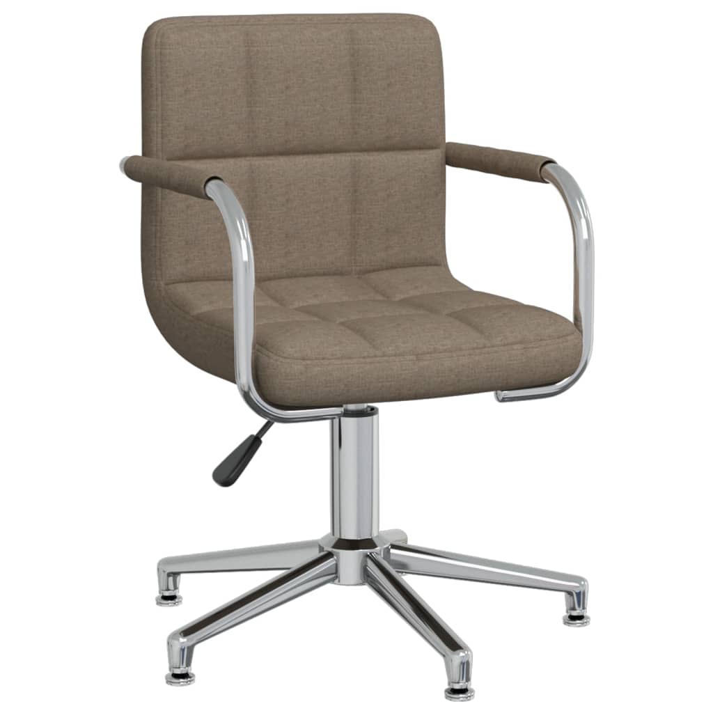 Chaise pivotante de bureau Taupe Tissu Chaises de bureau vidaXL