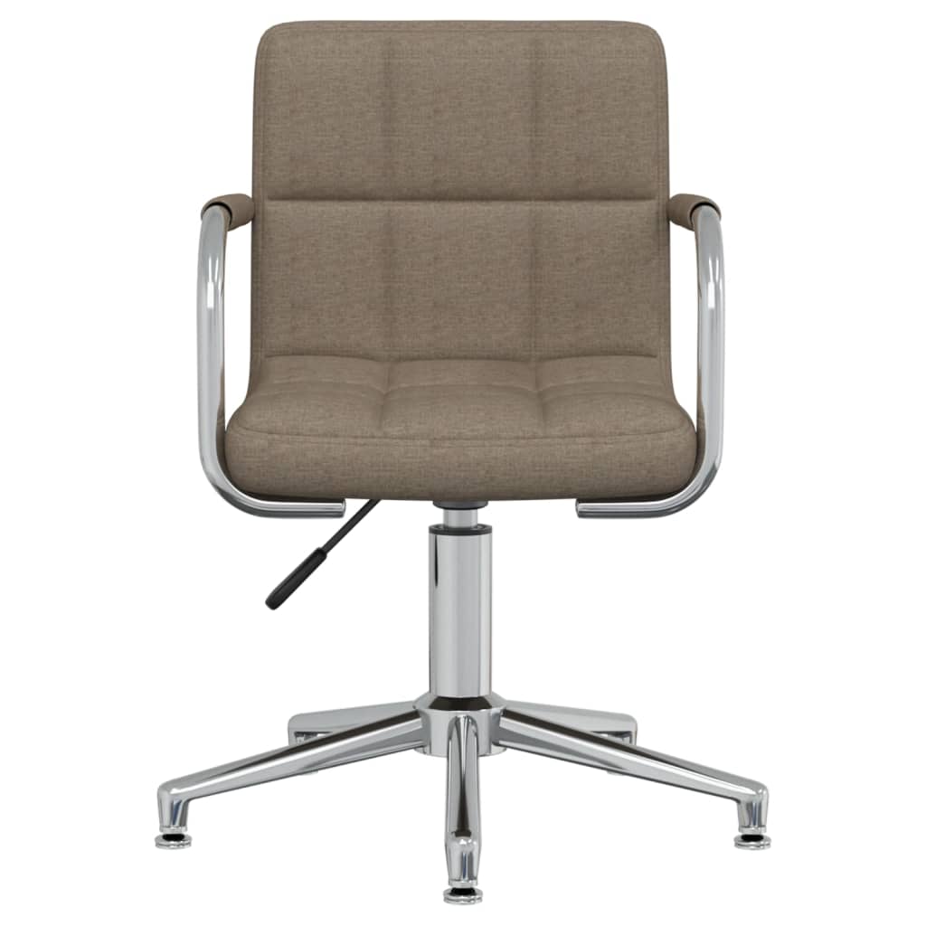 Chaise pivotante de bureau Taupe Tissu Chaises de bureau vidaXL