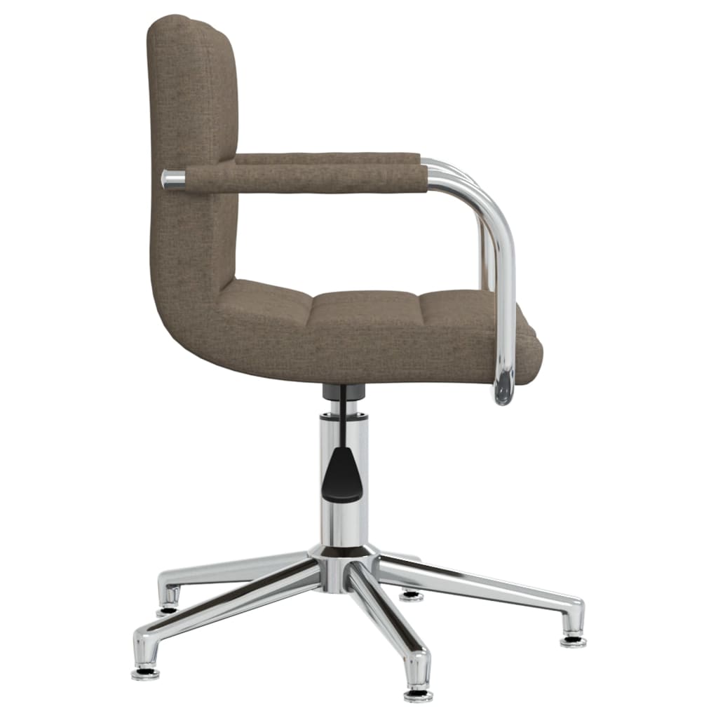 Chaise pivotante de bureau Taupe Tissu Chaises de bureau vidaXL