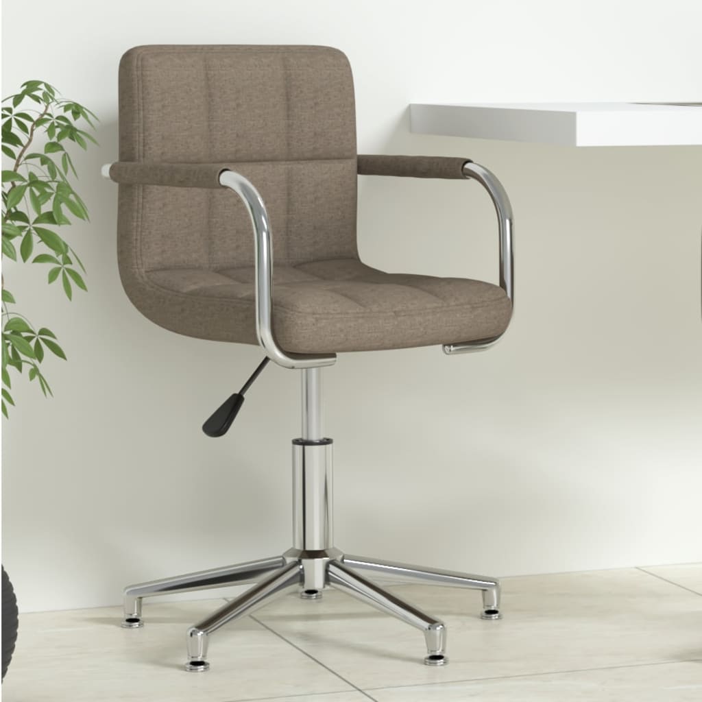 Chaise pivotante de bureau Taupe Tissu Chaises de bureau vidaXL