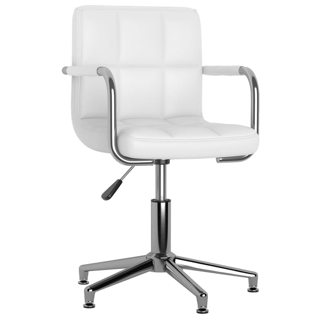 Chaise de bureau pivotante Blanc Similicuir Chaises de bureau vidaXL   