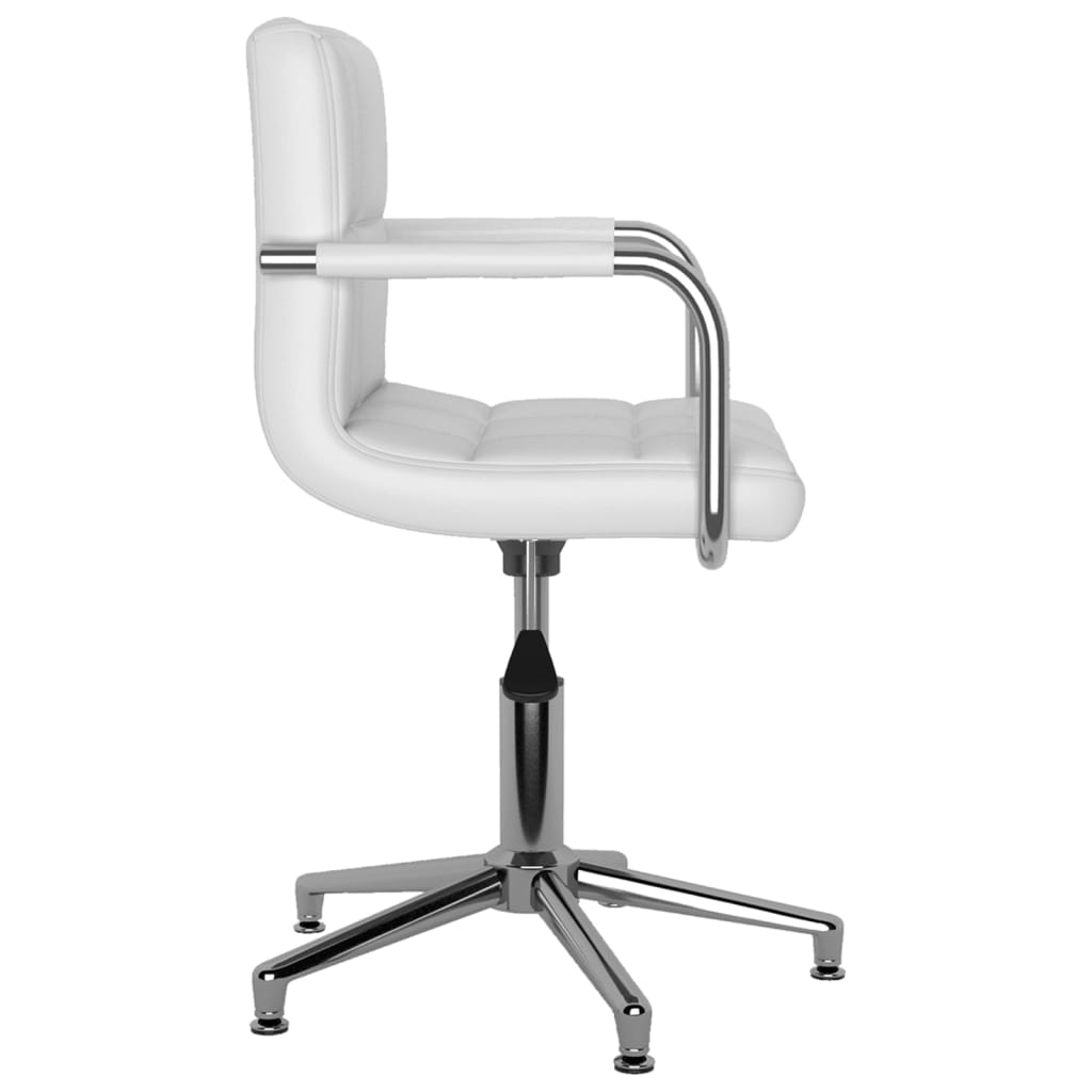 Chaise de bureau pivotante Blanc Similicuir Chaises de bureau vidaXL   