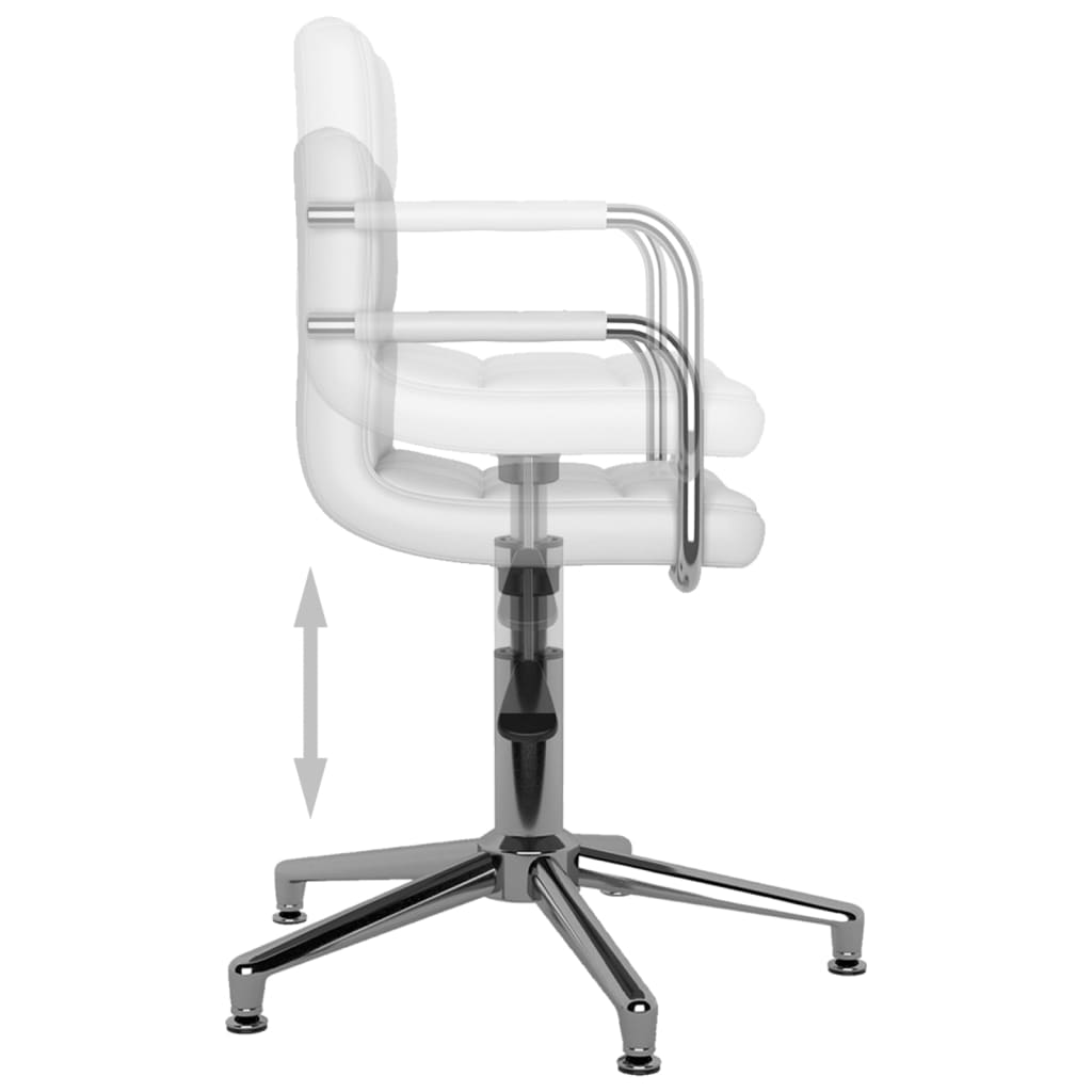 Chaise de bureau pivotante Blanc Similicuir Chaises de bureau vidaXL   