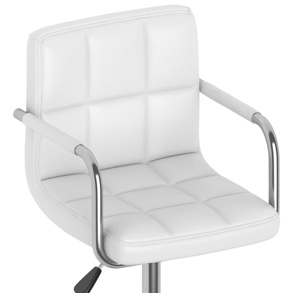 Chaise de bureau pivotante Blanc Similicuir Chaises de bureau vidaXL   