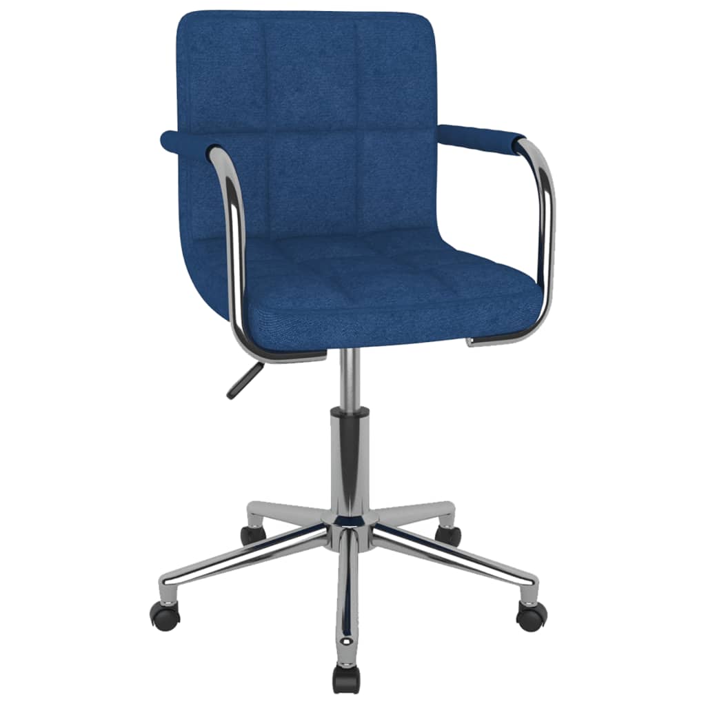 Chaise pivotante de bureau Bleu Tissu Chaises de bureau vidaXL