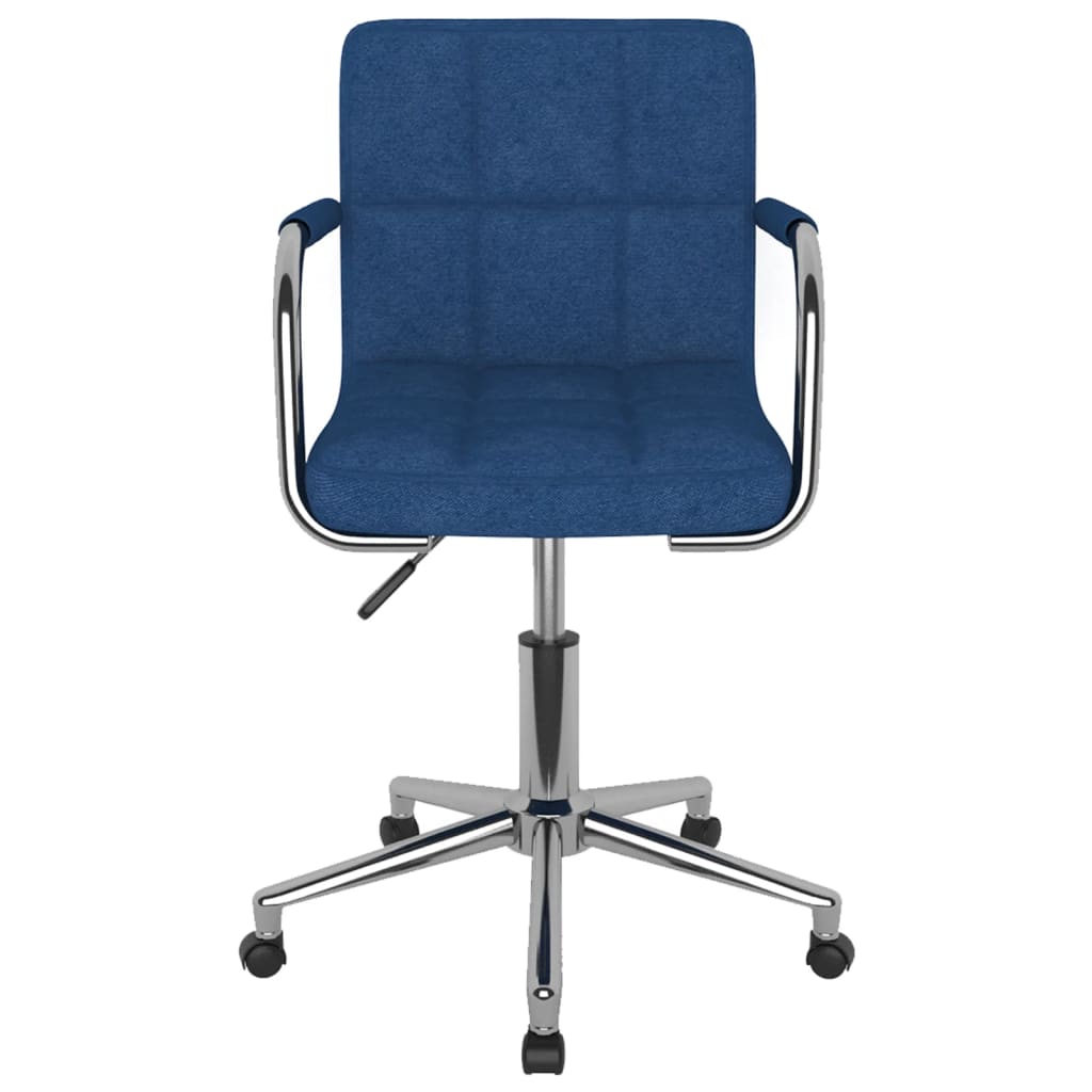 Chaise pivotante de bureau Bleu Tissu Chaises de bureau vidaXL