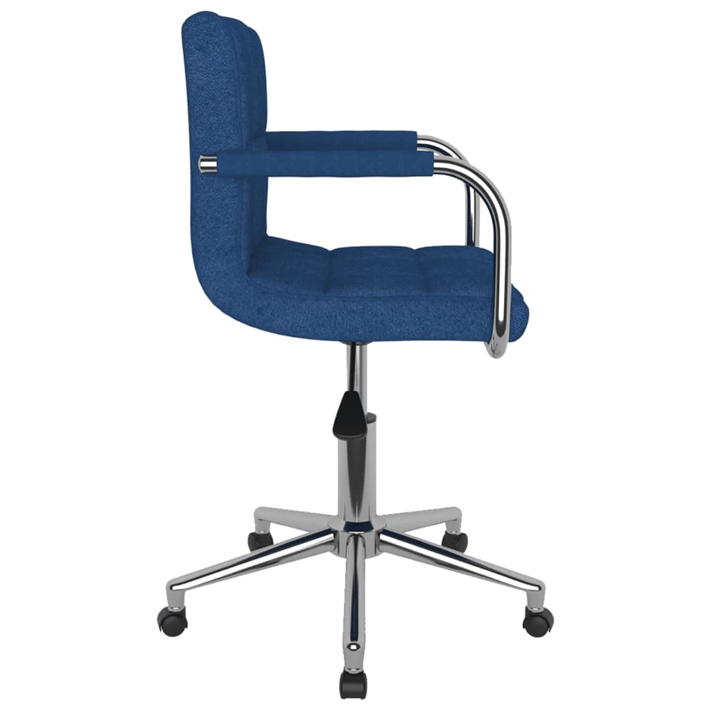 Chaise pivotante de bureau Bleu Tissu Chaises de bureau vidaXL