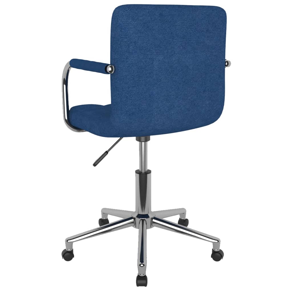 Chaise pivotante de bureau Bleu Tissu Chaises de bureau vidaXL