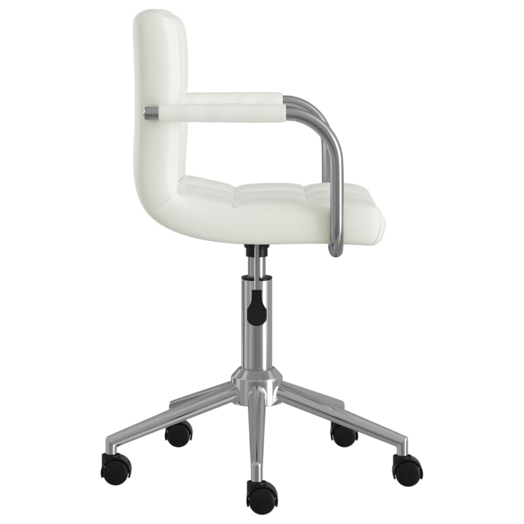 Chaise de bureau pivotante Blanc Similicuir Chaises de bureau vidaXL   