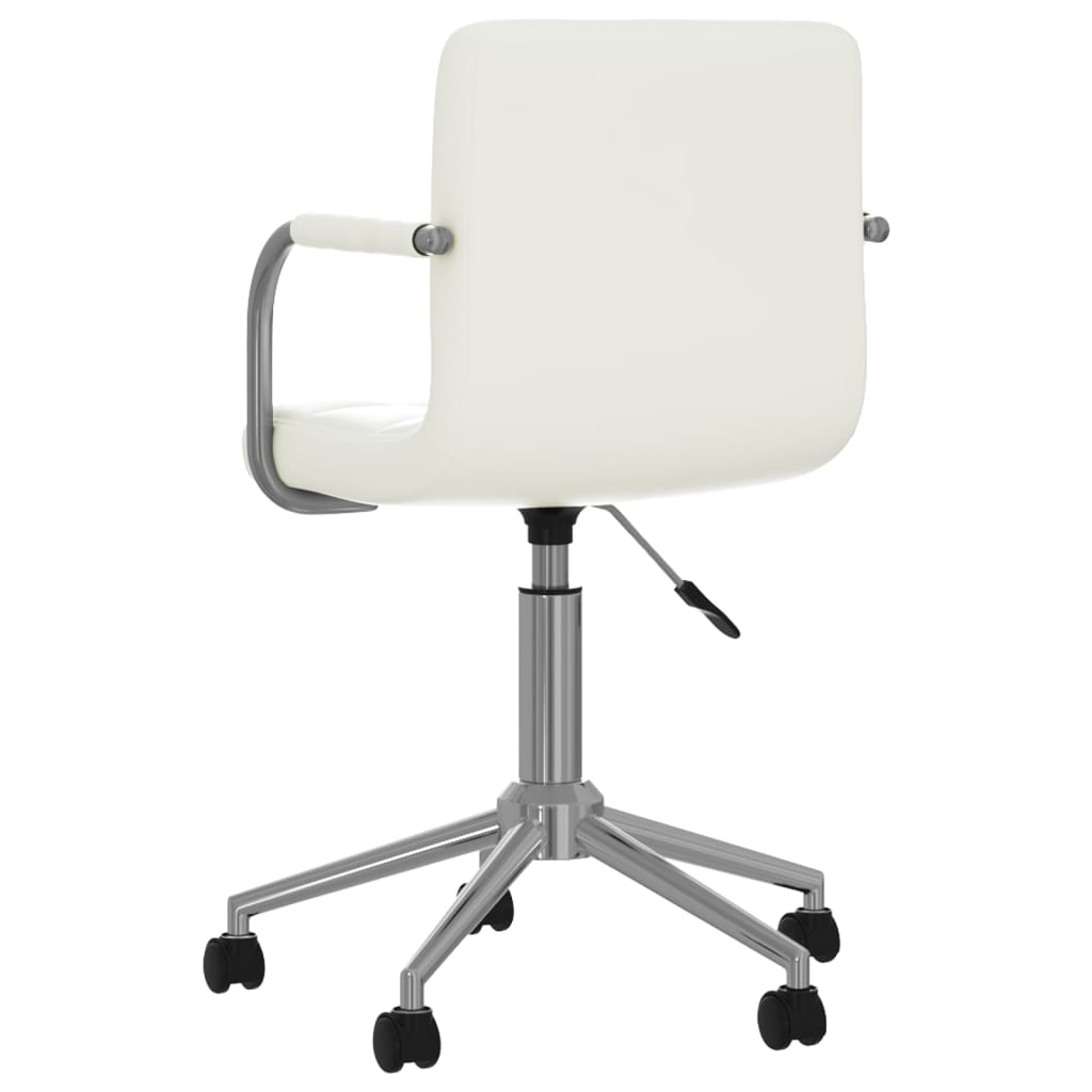 Chaise de bureau pivotante Blanc Similicuir Chaises de bureau vidaXL   