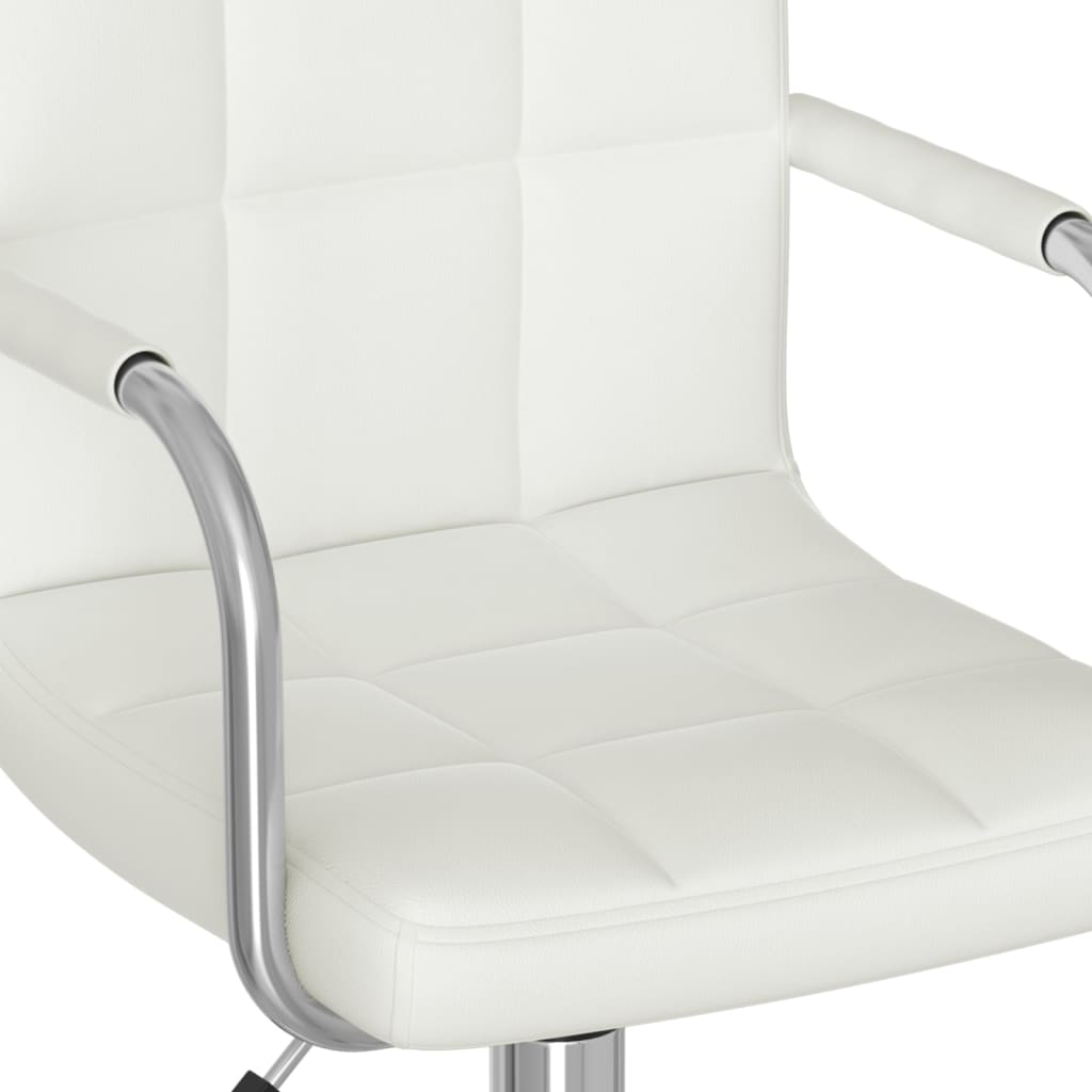 Chaise de bureau pivotante Blanc Similicuir Chaises de bureau vidaXL   