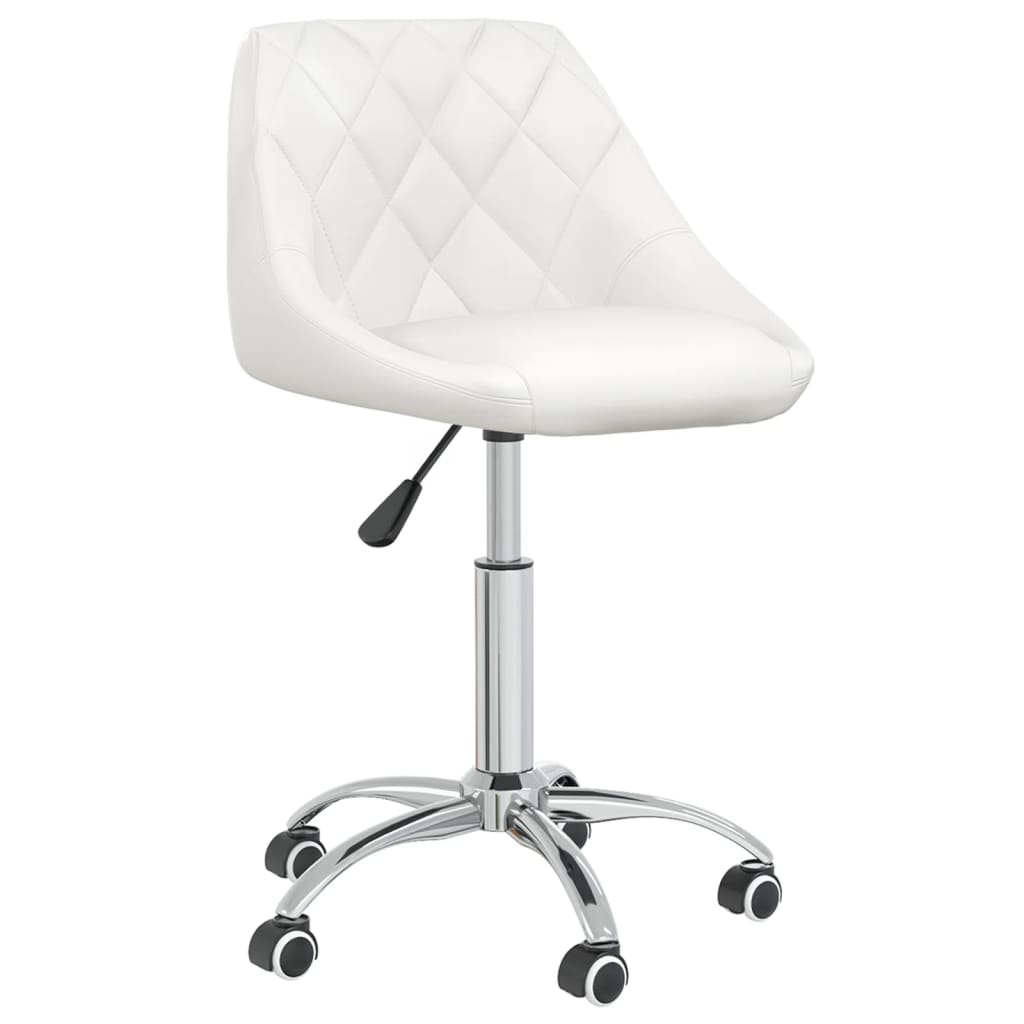 Chaise pivotante de bureau Blanc Similicuir - Xios Store SNC