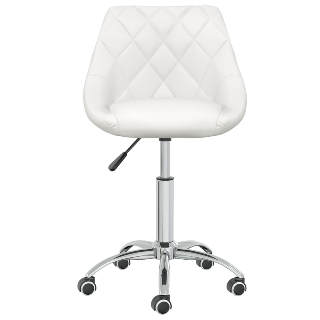 Chaise pivotante de bureau Blanc Similicuir - Xios Store SNC