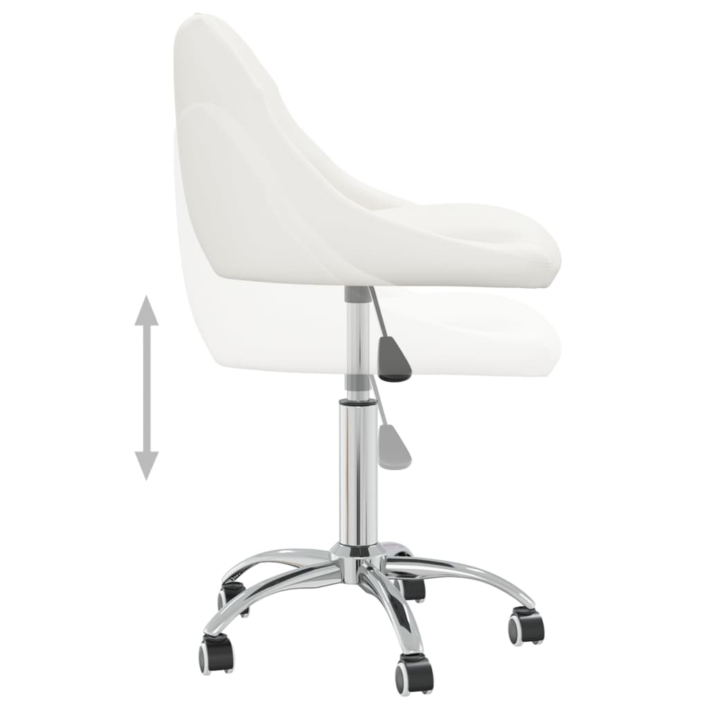 Chaise pivotante de bureau Blanc Similicuir - Xios Store SNC