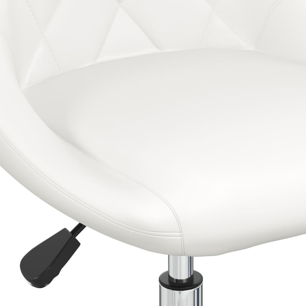 Chaise pivotante de bureau Blanc Similicuir - Xios Store SNC