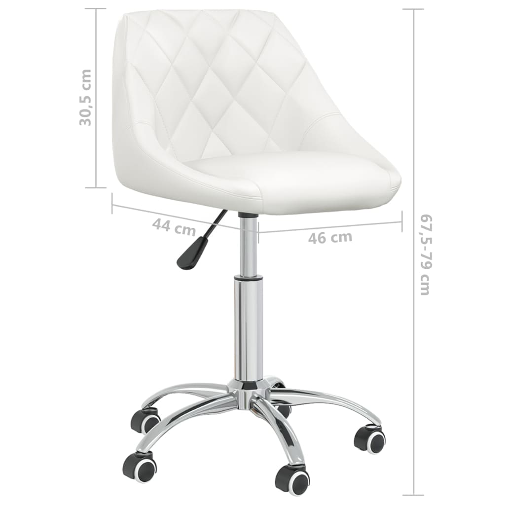 Chaise pivotante de bureau Blanc Similicuir - Xios Store SNC