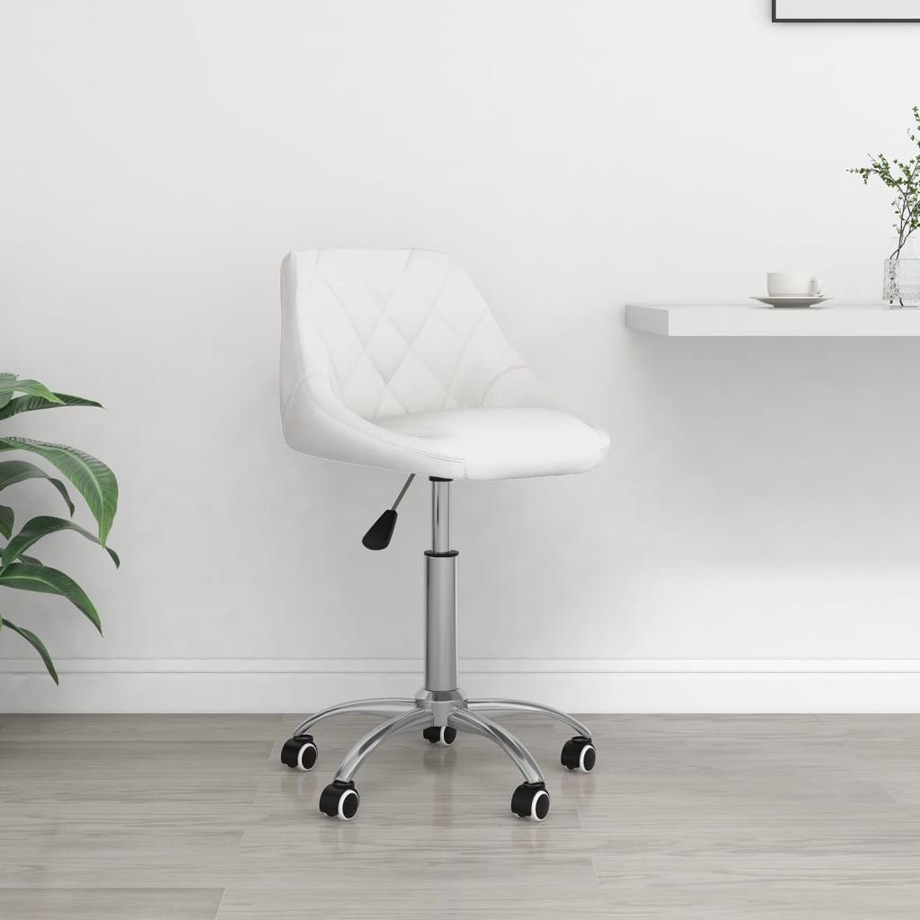 Chaise pivotante de bureau Blanc Similicuir - Xios Store SNC