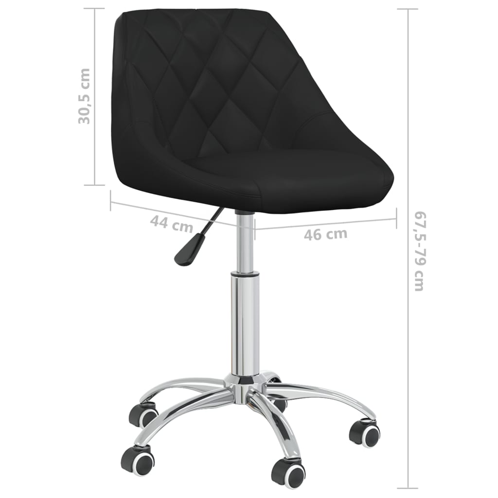 Chaise de bureau pivotante Noir Similicuir - Xios Store SNC