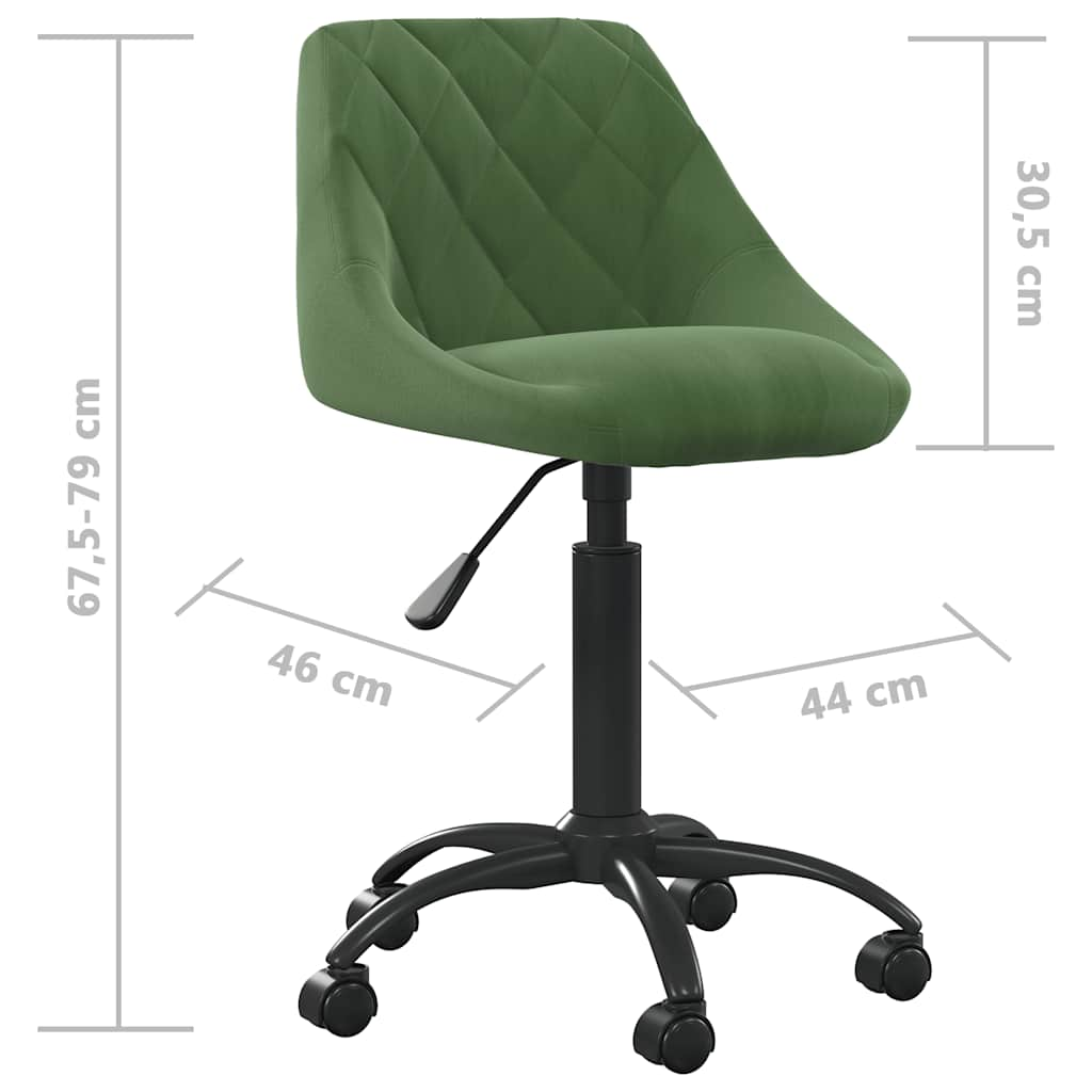 Chaise de salle à manger Vert foncé Velours Chaises de cuisine vidaXL