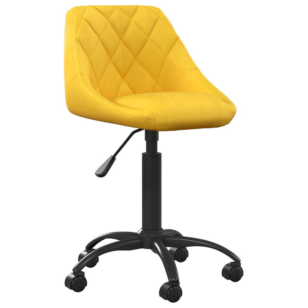 Chaise de salle à manger Jaune moutarde Velours Chaises de cuisine vidaXL   