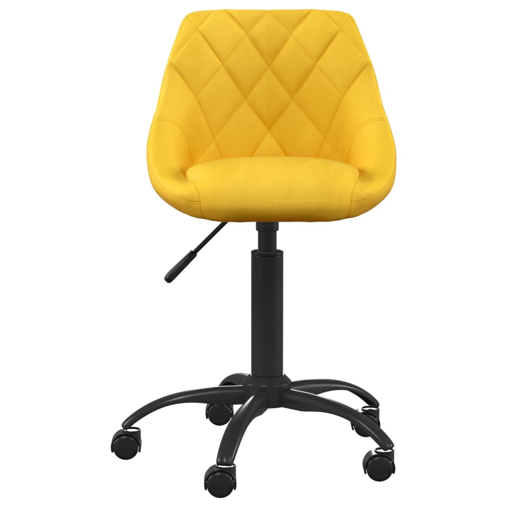 Chaise de salle à manger Jaune moutarde Velours Chaises de cuisine vidaXL   