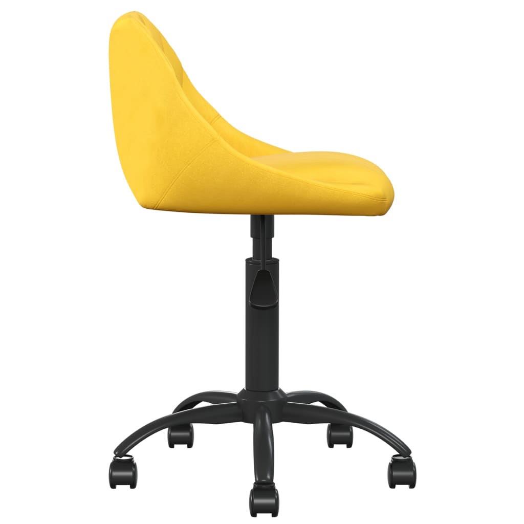 Chaise de salle à manger Jaune moutarde Velours Chaises de cuisine vidaXL   