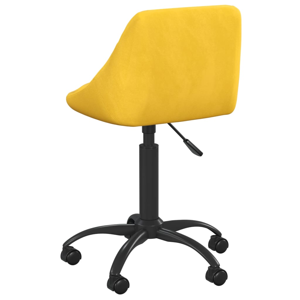 Chaise de salle à manger Jaune moutarde Velours Chaises de cuisine vidaXL   