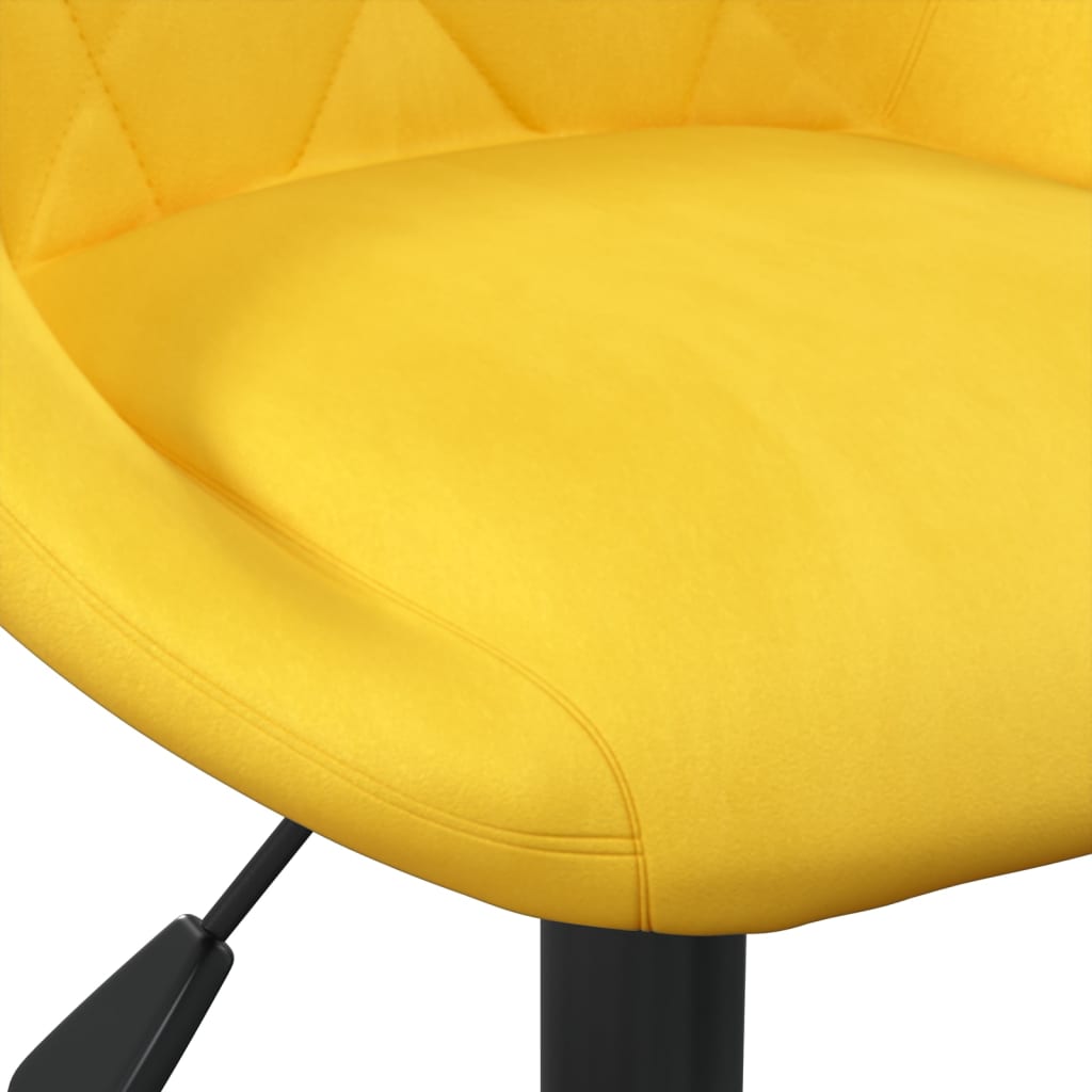 Chaise de salle à manger Jaune moutarde Velours Chaises de cuisine vidaXL   